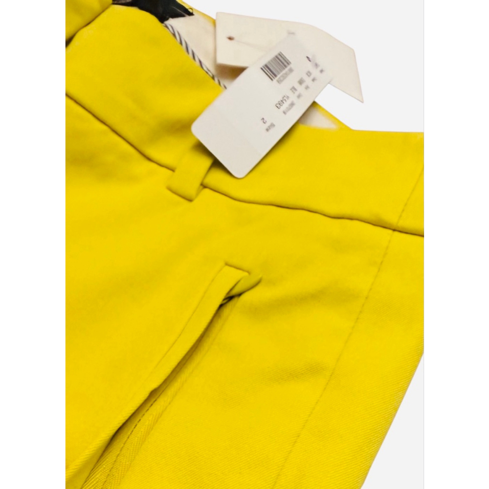NWT Women's J.Crew Teddie Yellow Crop Trousers Size 2 - Picture 3 of 12